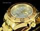 Invicta 47mm Grand Diver Automatic White Mop Dial 18kgold Plated Bracelet Watch