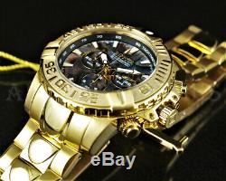 Invicta 47mm Subaqua Noma II ABALONE Dial Ltd Ed 18K Gold Plated Bracelet Watch