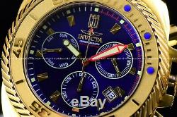 Invicta 50MM Gearhead Jason Taylor Limited Ed. Gold Plated Chrono JT Blue Watch