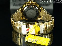 Invicta 50mm Excursion TWISTED METAL Swiss Chrono High Polish 18K Gold IP Watch