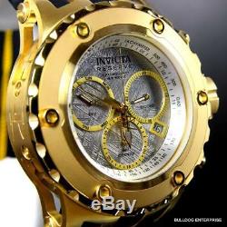 Invicta 52mm Reserve Subaqua Specialty Meteorite Gold Plated Swiss Mov Watch New