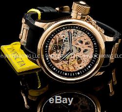Invicta 52mm Russian Diver MECHANICAL 18K Rose Gold Plated S. S Chrono Poly Watch