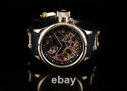 Invicta 52mm Russian Diver MECHANICAL Skeletonized 18K Rose Gold Plated SS Watch