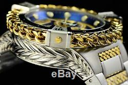Invicta 53mm Reserve Bolt Hercules Swiss Silver Gold Plated Blue Chrono Watch