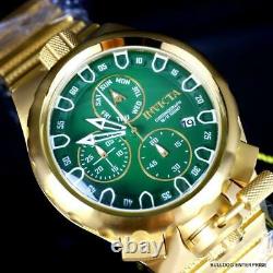 Invicta Coalition Forces Sniper Gold Plated Green Swiss Mvt Chrono Watch New