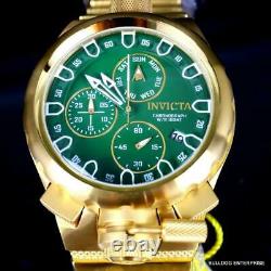 Invicta Coalition Forces Sniper Gold Plated Green Swiss Mvt Chrono Watch New