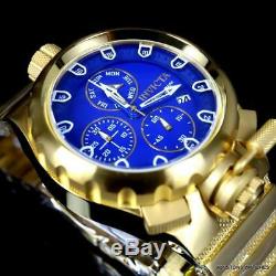 Invicta Coalition Forces Sniper Gold Plated Steel Blue Chronograph Watch New