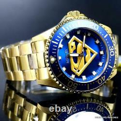 Invicta DC Comics Superman Pro Diver Gold Plated Steel Blue 44mm LE Watch New