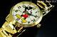 Invicta Disney Men's 43mm Mickey Mouse Quartz Limited Ed 18k Gold Plated Watch