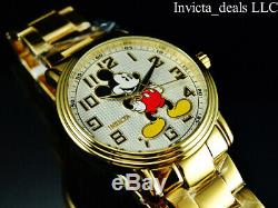 Invicta Disney Men's 43mm Mickey Mouse Quartz Limited Ed 18K Gold Plated Watch