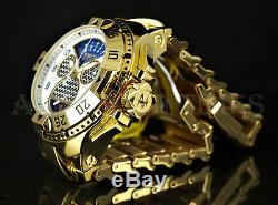 Invicta Excursion TWISTED METAL Retrograde Chronograph Caged Dial 18KGP SS Watch