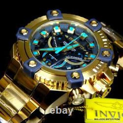 Invicta Grand Octane Coalition Forces 63mm Gold Plated Blue Swiss Mvt Watch New