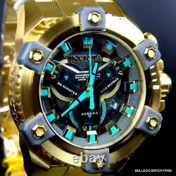 Invicta Grand Octane Coalition Forces 63mm Gold Plated Blue Swiss Mvt Watch New