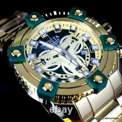 Invicta Grand Octane Coalition Forces Gold Plated Swiss Mvt Green 63mm Watch New