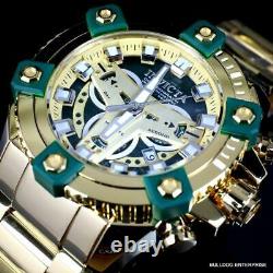 Invicta Grand Octane Coalition Forces Gold Plated Swiss Mvt Green 63mm Watch New