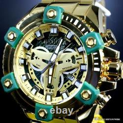 Invicta Grand Octane Coalition Forces Gold Plated Swiss Mvt Green 63mm Watch New