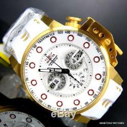 Invicta I Force Bomber White Gold Plated 50mm Chronograph 25274 Watch New