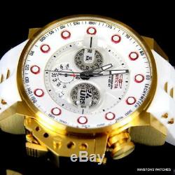 Invicta I Force Bomber White Gold Plated 50mm Chronograph 25274 Watch New