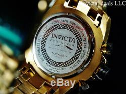 Invicta Men 50mm Pro Diver SCUBA Chrono Gold Carbon Fiber 18K Gold Plated Watch