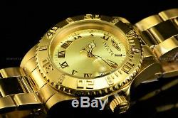 Invicta Men's 40MM Pro Diver Diamond Accent Swiss 18K Gold Plated Braclet Watch