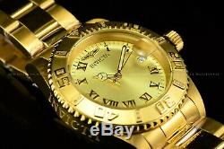 Invicta Men's 40MM Pro Diver Diamond Accent Swiss 18K Gold Plated Braclet Watch