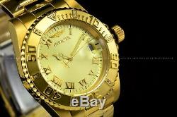 Invicta Men's 40MM Pro Diver Diamond Accent Swiss 18K Gold Plated Braclet Watch