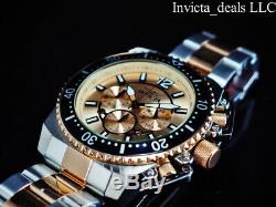 Invicta Men's 48mm PRO DIVER AIRFOIL Chronograph Rose Two Tone Plated SS Watch