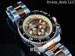 Invicta Men's 48mm PRO DIVER AIRFOIL Chronograph Rose Two Tone Plated SS Watch