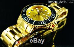 Invicta Men's 50mm Grand Diver Automatic Gold Dial 18K Gold Plated 300m SS Watch