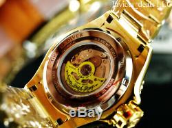 Invicta Men's 50mm Grand Diver Automatic Gold Dial 18K Gold Plated 300m SS Watch