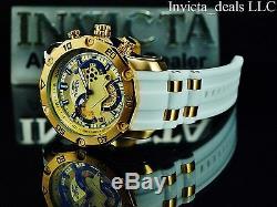 Invicta Men's Pro Diver Scuba Skeletonized Gold Dial 18K Gold Plated SS Watch