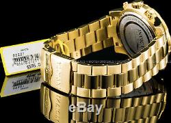 Invicta Mens Pro Diver Chronograph Gold n Blue 18K Gold Plated SS Bracelet Watch