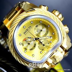 Invicta Reserve Bolt Zeus Magnum 18kt Gold Plated Dual Swiss Mvt Dials Watch New