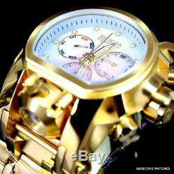 Invicta Reserve Bolt Zeus Magnum Gold Plated White MOP Swiss Mvt 52mm Watch New