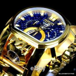 Invicta Reserve Bolt Zeus Magnum Swiss 18kt Gold Plated Dual Dial Blue Watch New