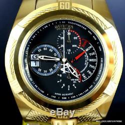 Invicta Reserve Bolt Zeus Tria 3 Swiss Dials Gold Plated 56mm Black Watch New