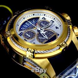 Invicta Reserve Bolt Zeus Twisted Metal Gold Plated Swiss Made 52mm Watch New