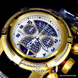 Invicta Reserve Bolt Zeus Twisted Metal Gold Plated Swiss Made 52mm Watch New