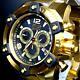 Invicta Reserve Grand Arsenal 63mm Swiss Movt Black Mop Gold Plated Watch New