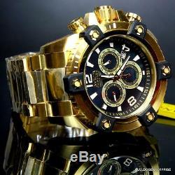 Invicta Reserve Grand Arsenal 63mm Swiss Movt Black MOP Gold Plated Watch New