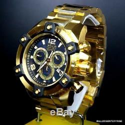 Invicta Reserve Grand Arsenal 63mm Swiss Movt Black MOP Gold Plated Watch New