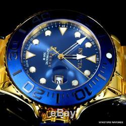 Invicta Reserve Grand Diver Swiss Made Automatic Gold Plated 50mm Blue Watch New