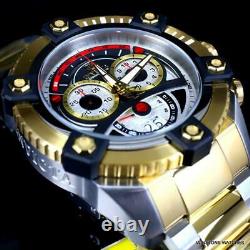 Invicta Reserve Grand Octane 63mm Two Tone Gold Plated Steel Swiss Mvt Watch New