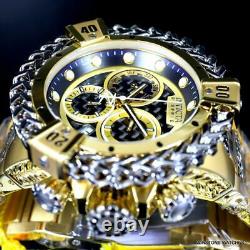Invicta Reserve Hercules Bolt Swiss Mvt Black Gold Plated Steel Watch 56mm New