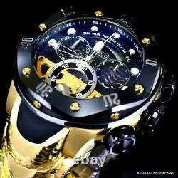 Invicta Reserve Kraken Swiss 8040. N Gold Plated 54mm Black Chronograph Watch New