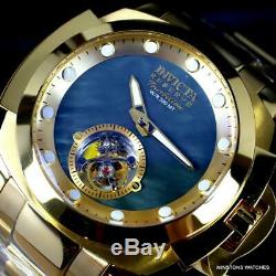 Invicta Reserve Man of War Tourbillon Mechanical MOP Gold Plated 54mm Watch New