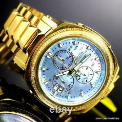 Invicta Reserve Russian Diver Diamond Gold Plated Platinum MOP 52mm Watch New