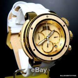 Invicta Reserve Subaqua Sea Dragon Brown Wood Gold Plated White 52mm Watch New