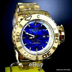 Invicta Sea Hunter Gen II Blue Abalone Diamond Auto 70mm Gold Plated Watch New