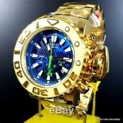 Invicta Sea Hunter Gen II Swiss High Polish Gold Plate Steel 70mm Blue Watch New